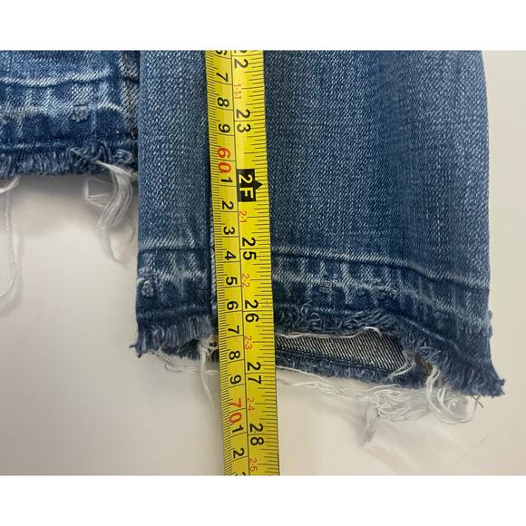 Frame Denim Heritage Le Piper Rips Crop Straight Jean 26 - Picture 9 of 9